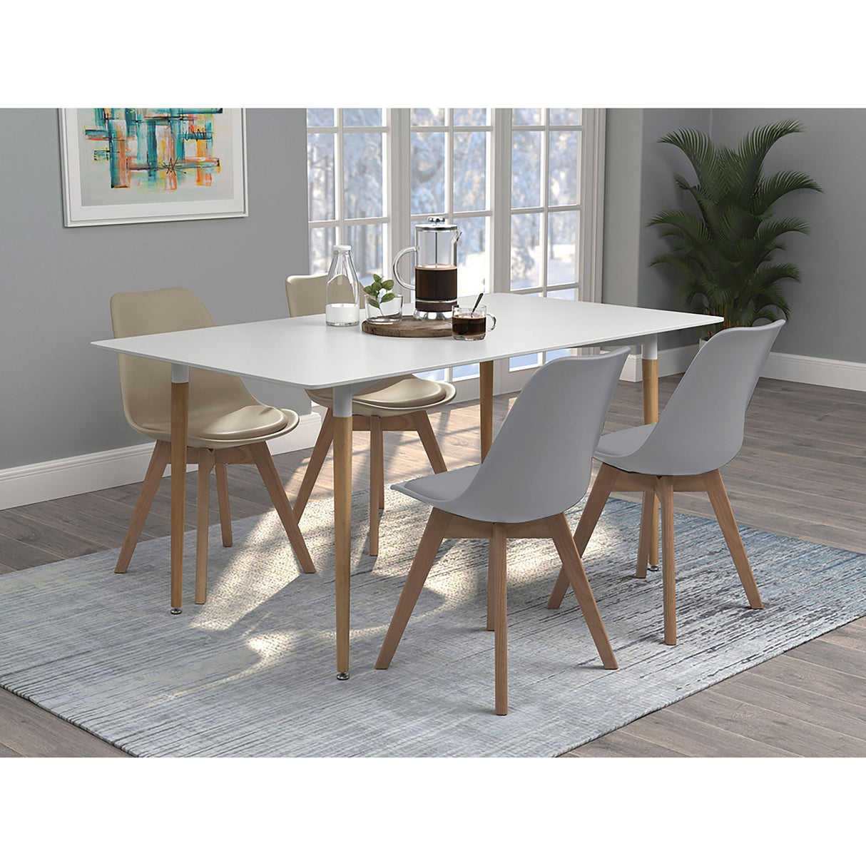 Elegant Padded Side Chair (Set Of 2)