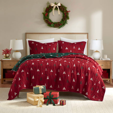 3-Pieces-Queen-Coverlet-Mini-Set,Red-Quilts-&-Comforters