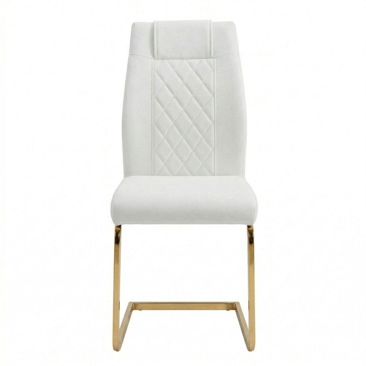 High Back Dining Chairs For Dining & Kitchen Room (Set of 4) - Golden / White