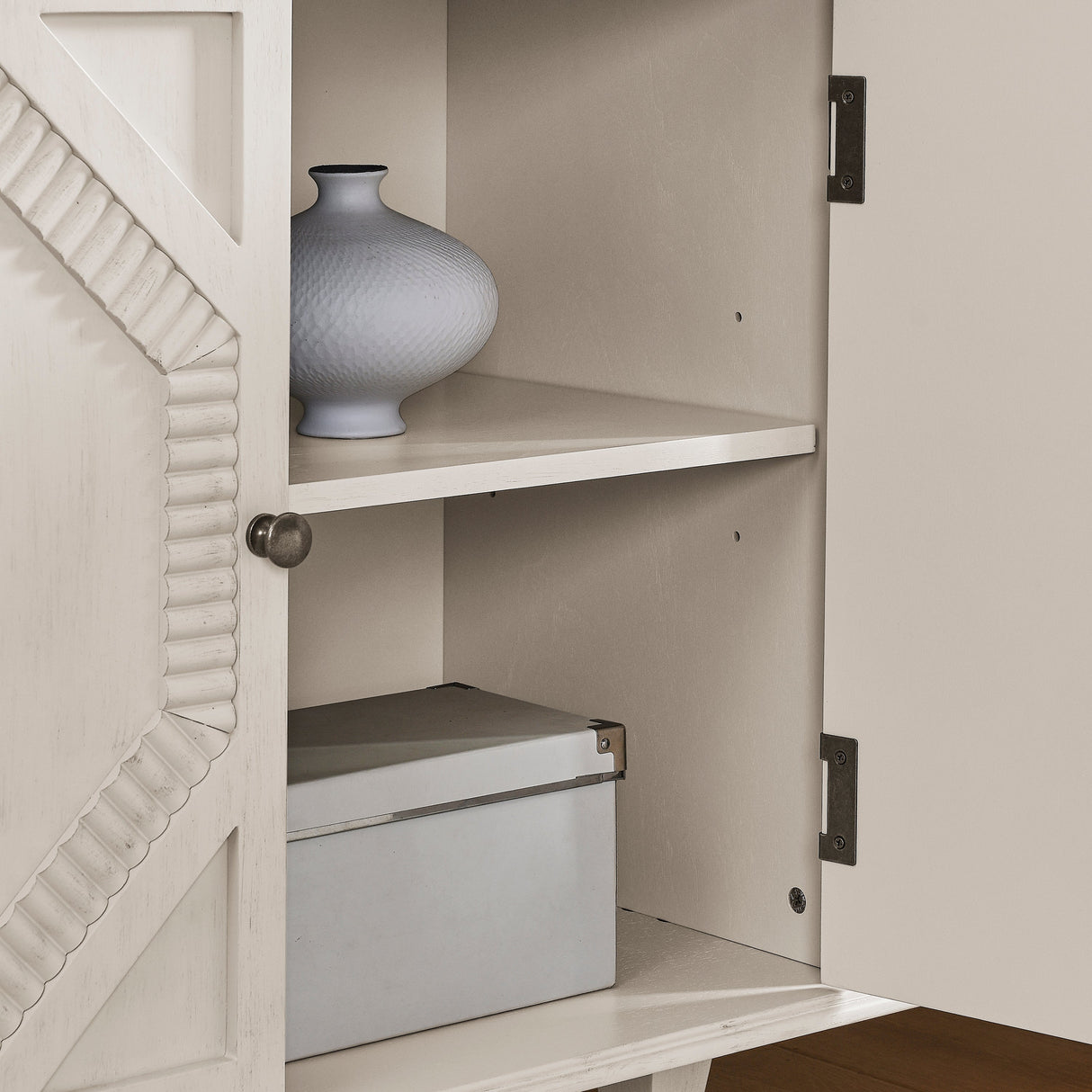 33.6' Retro Wooden Sideboard Buffet Cabinet with Storage