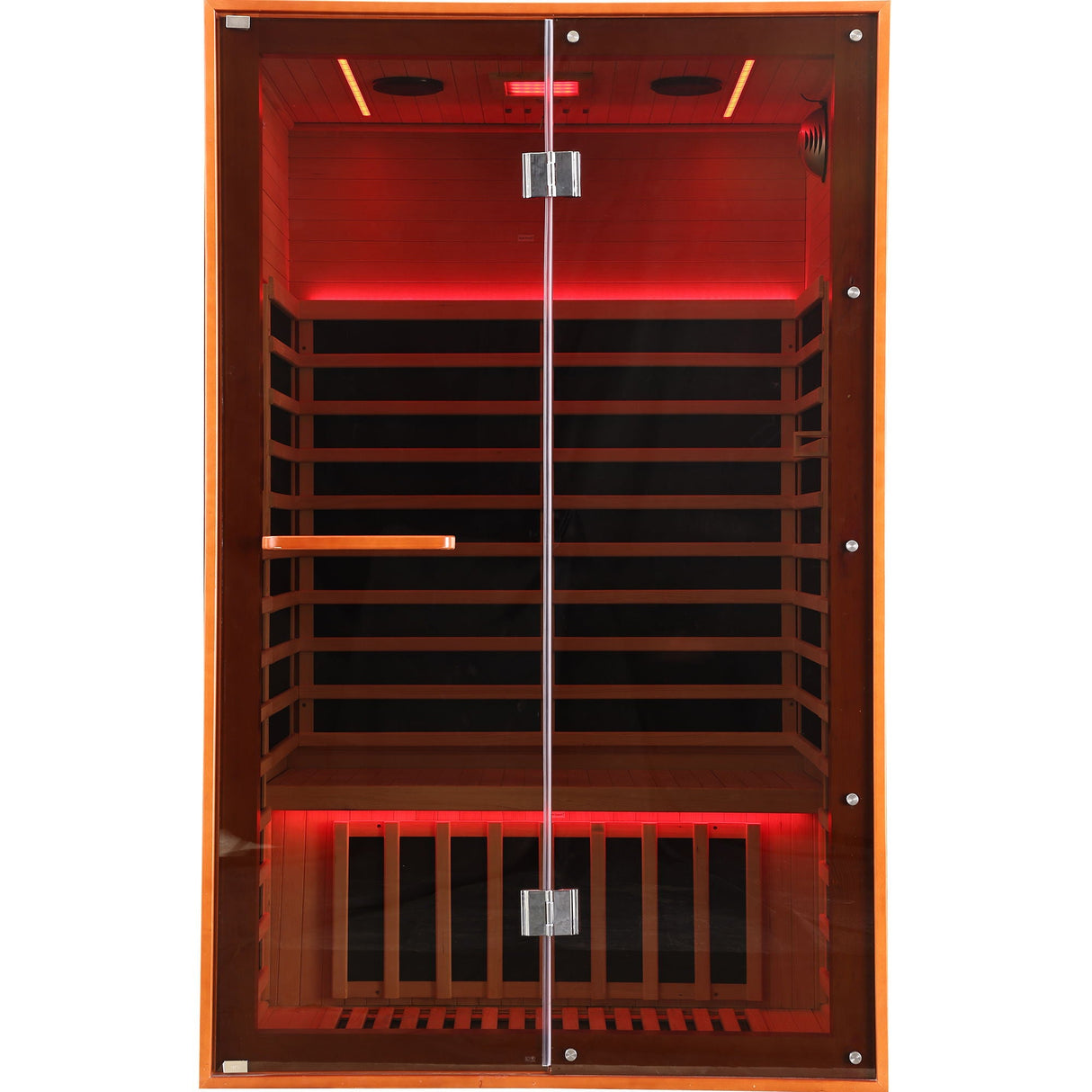 Double Sauna Room With Carbon Heating Plates - American White Oak