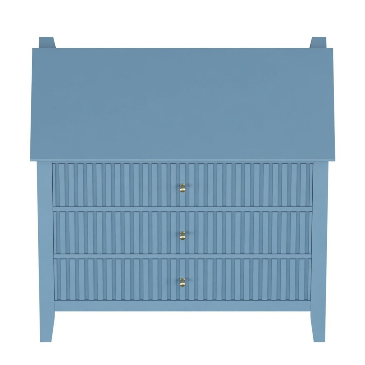 Fluted 3 Drawer Nightstand With Soft Close Slides