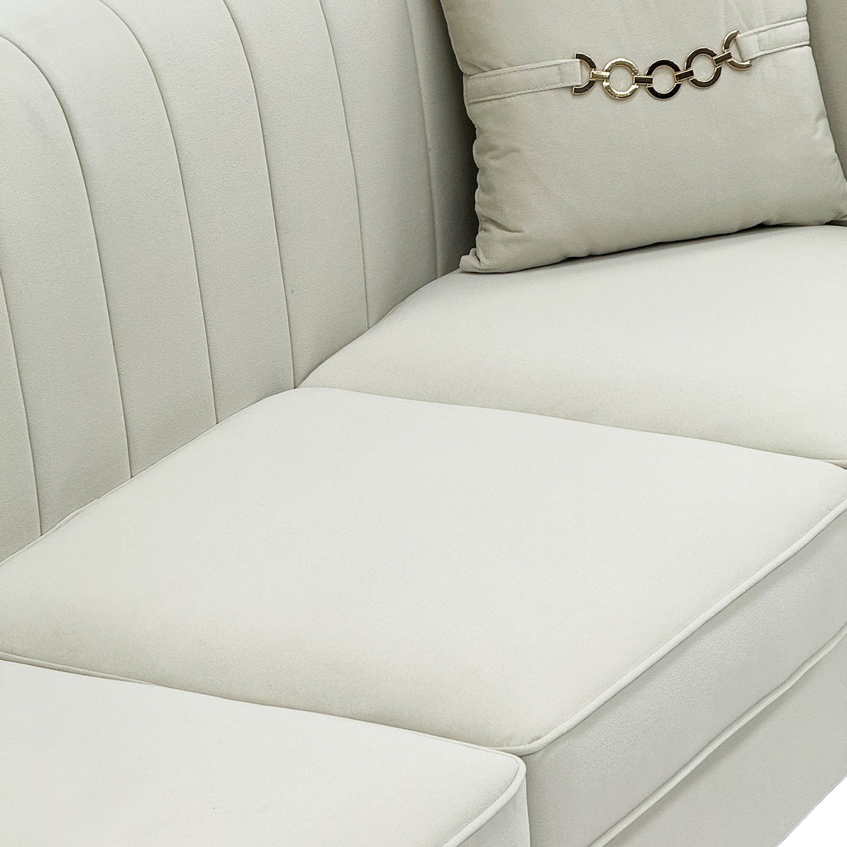 Modern Velvet Upholstered Sofa Set of 2