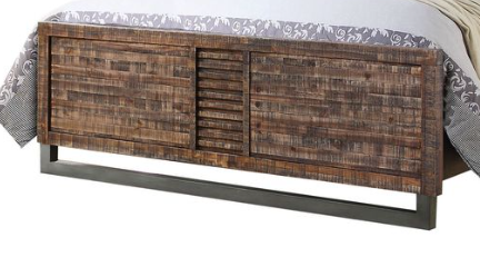 Andria Reclaimed Oak Finish Queen Bed