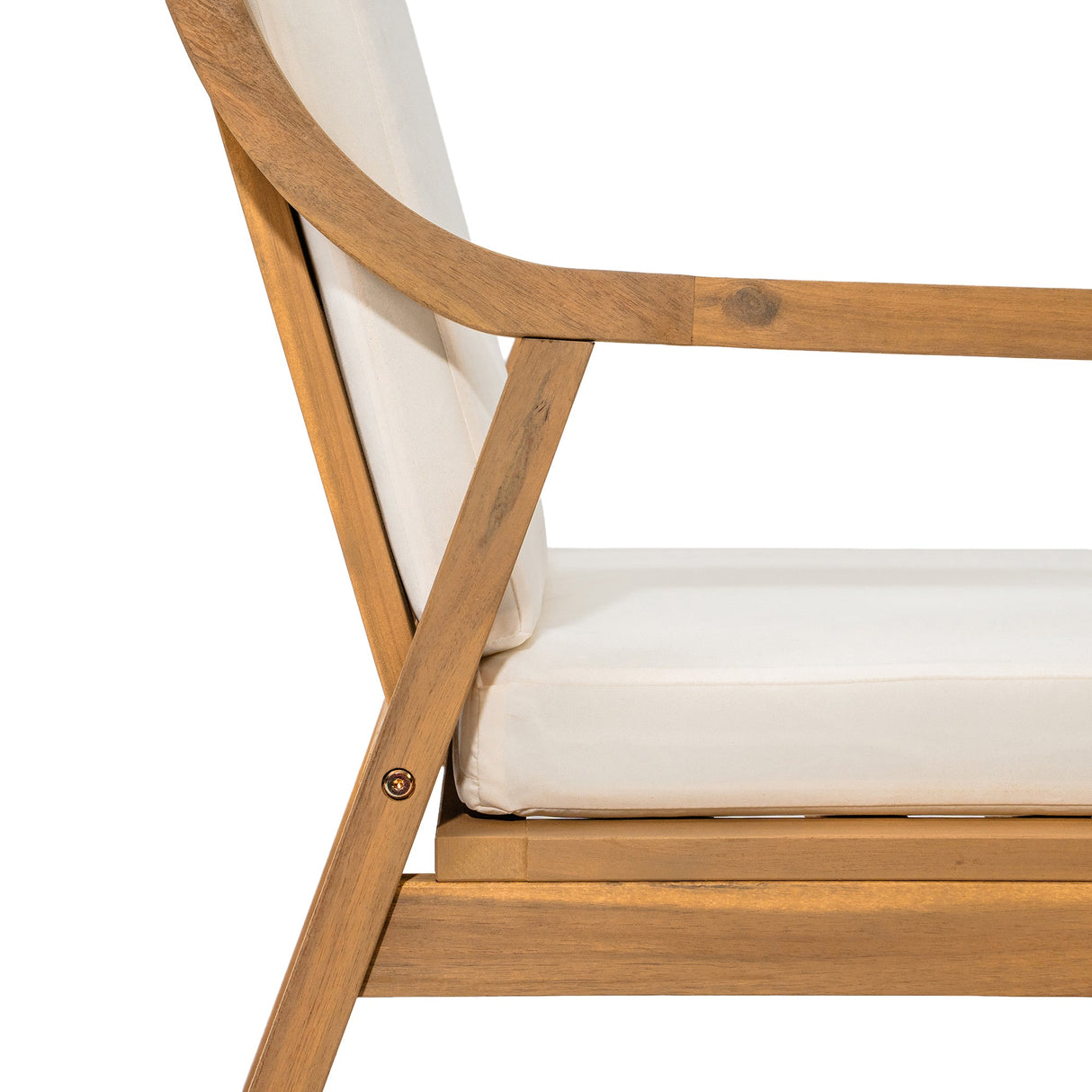 TREXM Patio Dining Chair Set of 2 with Removable Cushions