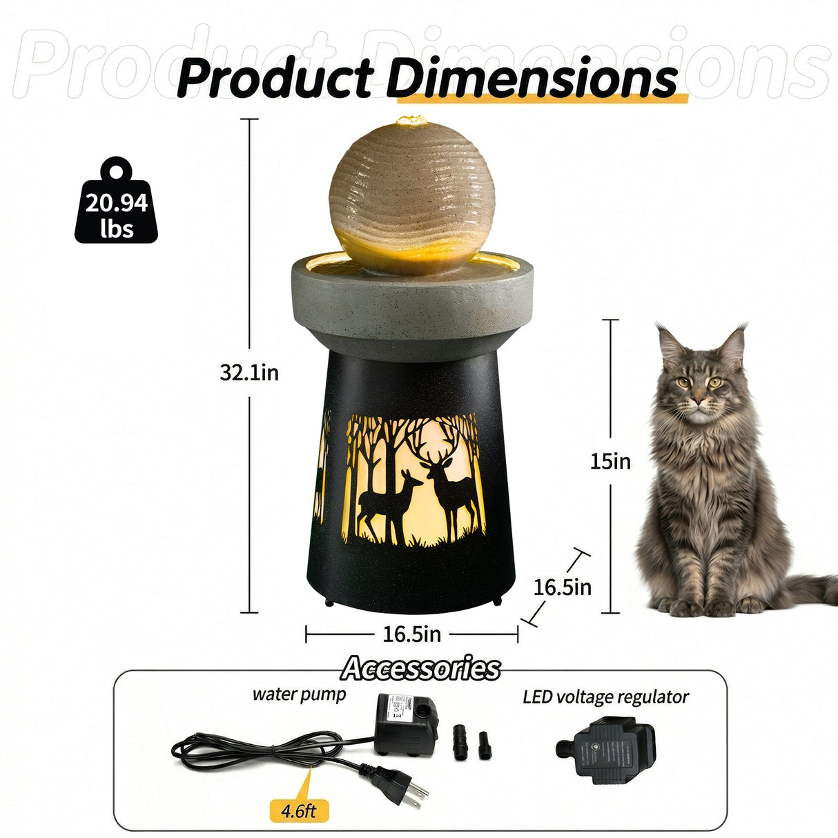 Outdoor Garden Lantern with Warm LED Light