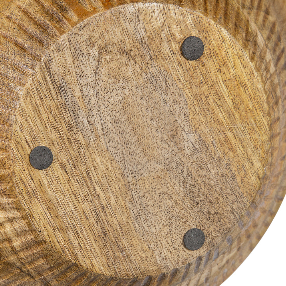 D12x4' Mango Wood Round Decorative Bowl
