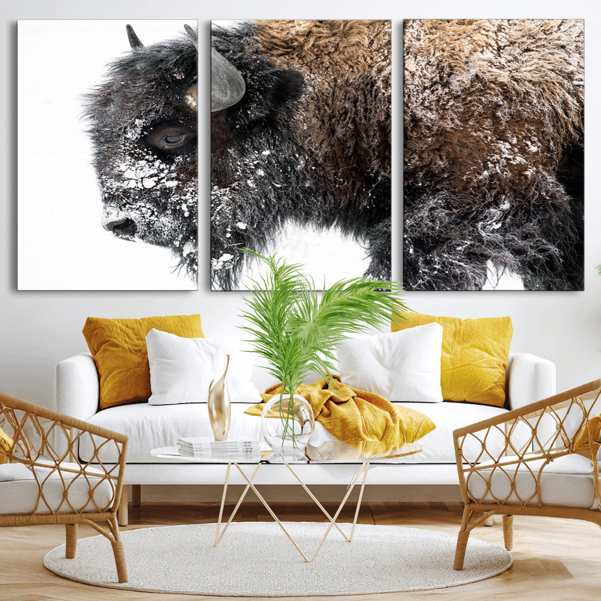 American Bison Wall Art Print – Majestic Buffalo Canvas