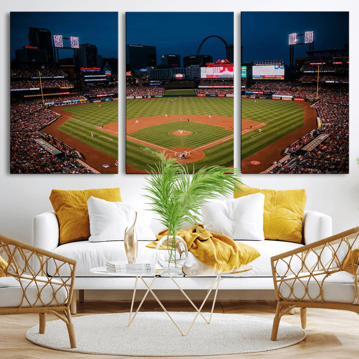 St. Louis Cardinals Baseball Team Print - Busch Stadium Wall