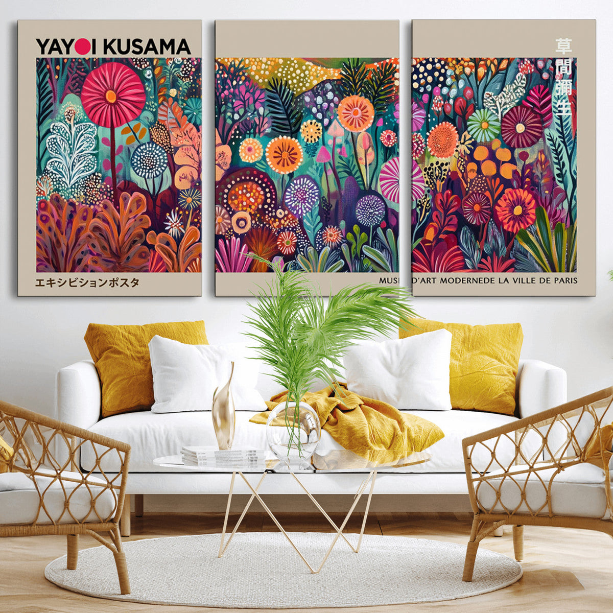 Yayoi Kusama Wall Art Canvas Print, Abstract Art, Large