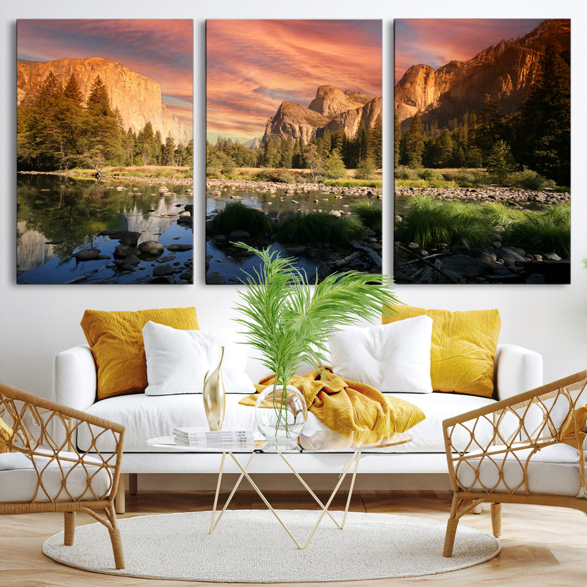 Yosemite Valley Wall Art Canvas Print – El Capitan Sunset