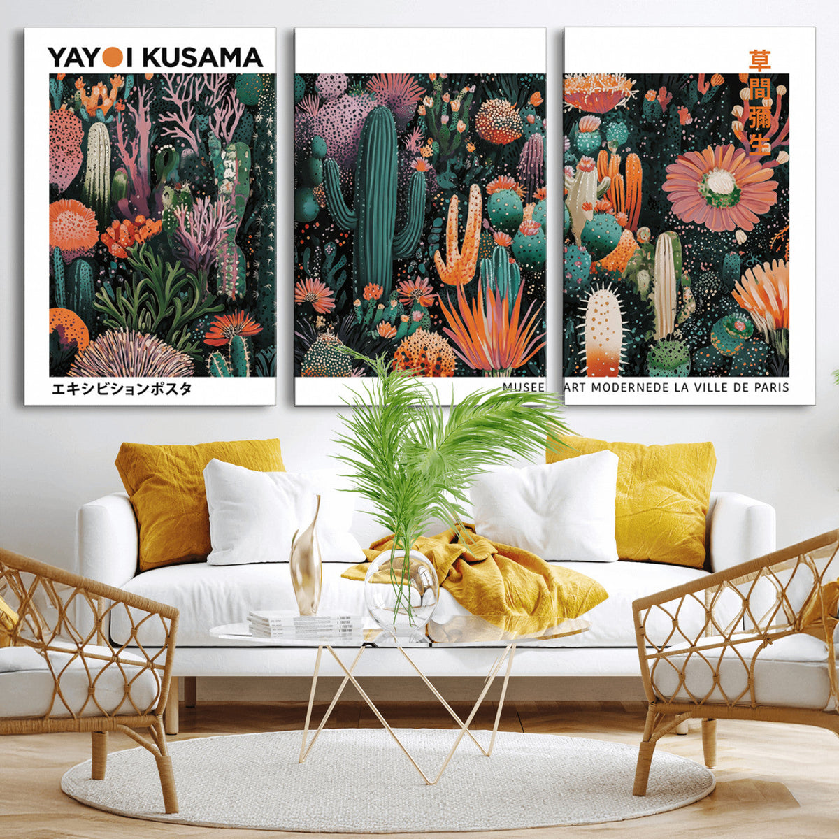 Modern Japanese Wall Art Canvas Print – Framed Abstract
