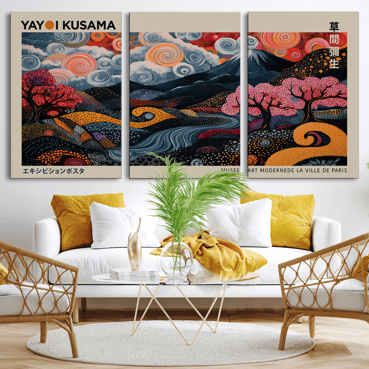 Modern Japanese Wall Art Canvas Print – Framed Contemporary