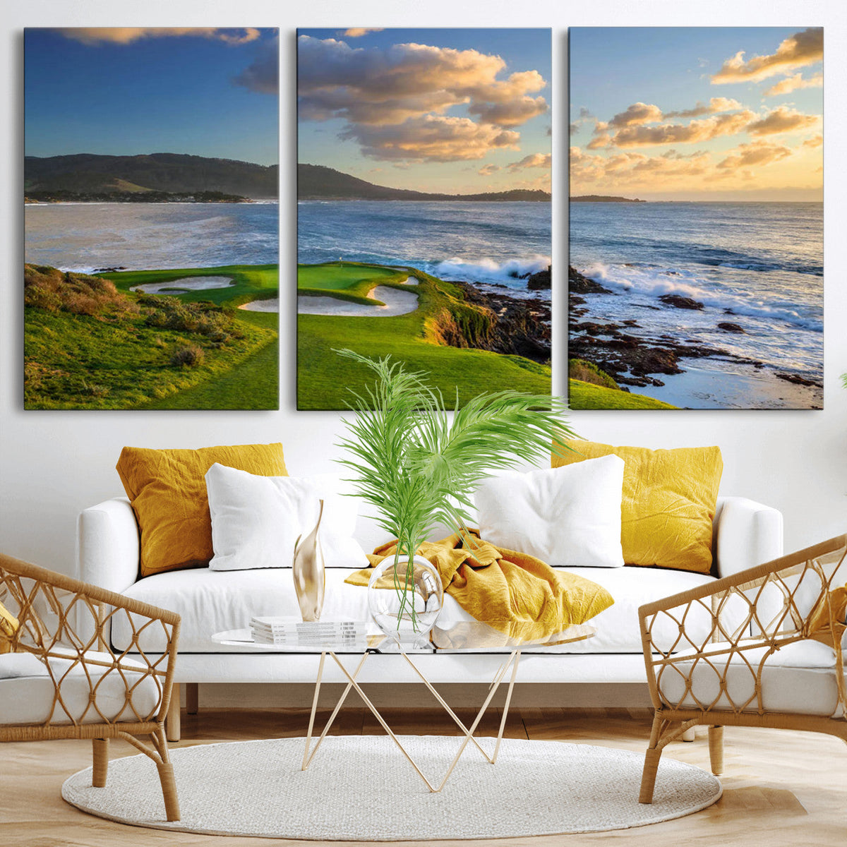 Pebble Beach Golf Links Wall Art Canvas Print – Iconic