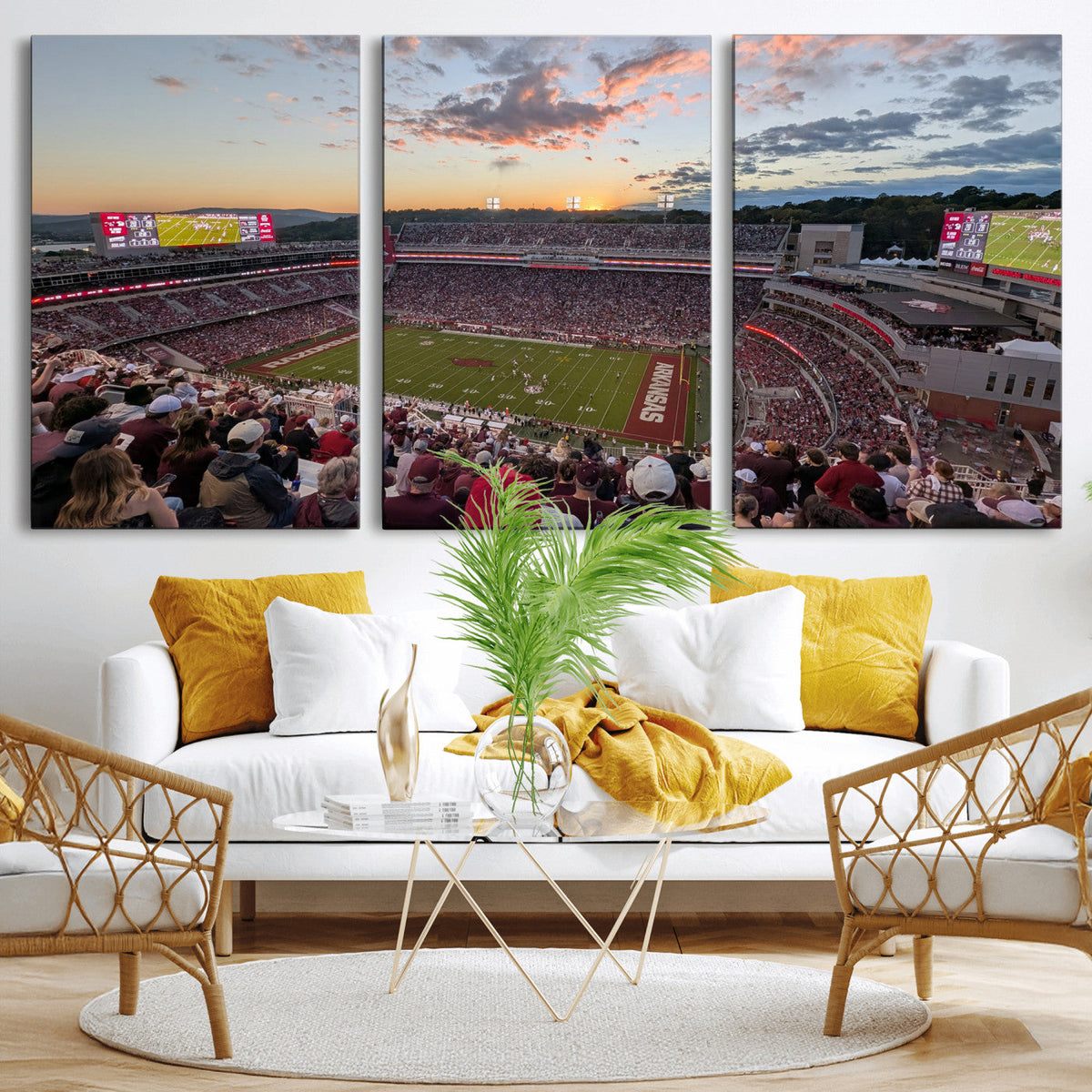 Donald W. Reynolds Razorback Stadium Wall Art Canvas Print –