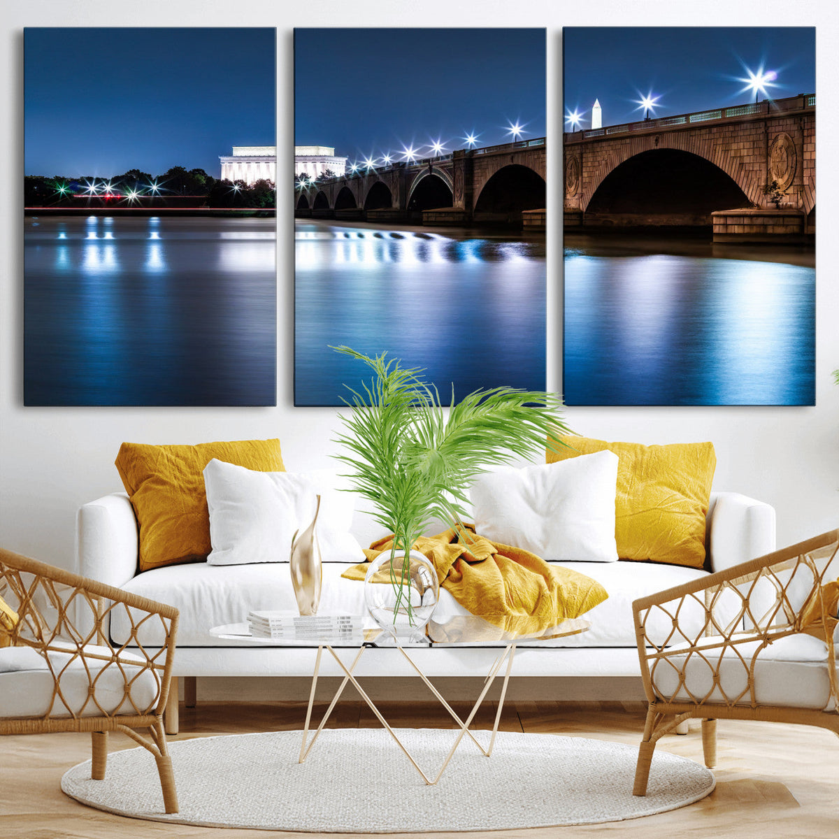 Washington DC Wall Art Canvas Print – Lincoln Memorial Night