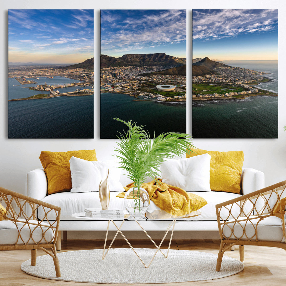 Cape Town Wall Art Canvas Print – Table Mountain Coastal
