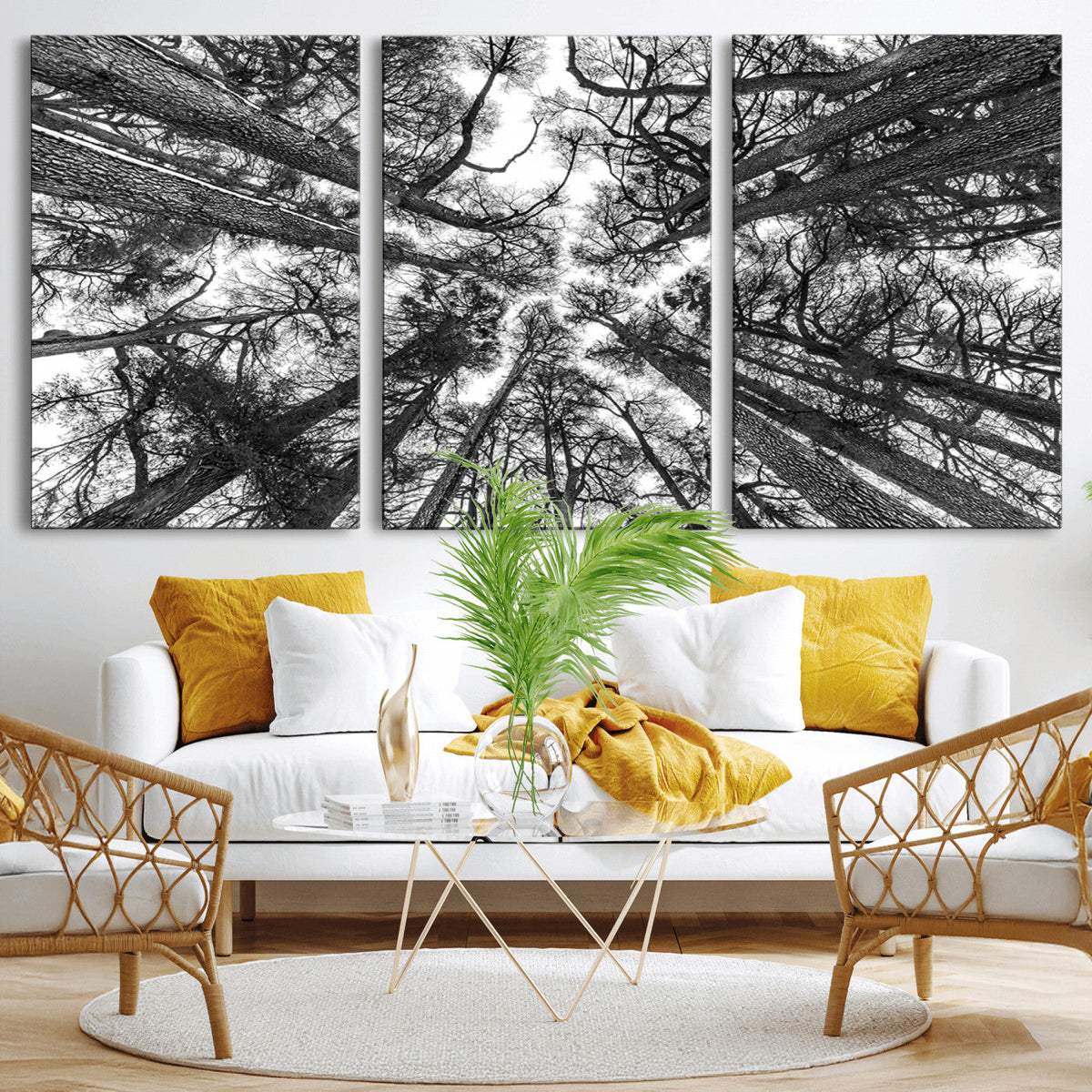 Trees Contemporary Art Canvas Print