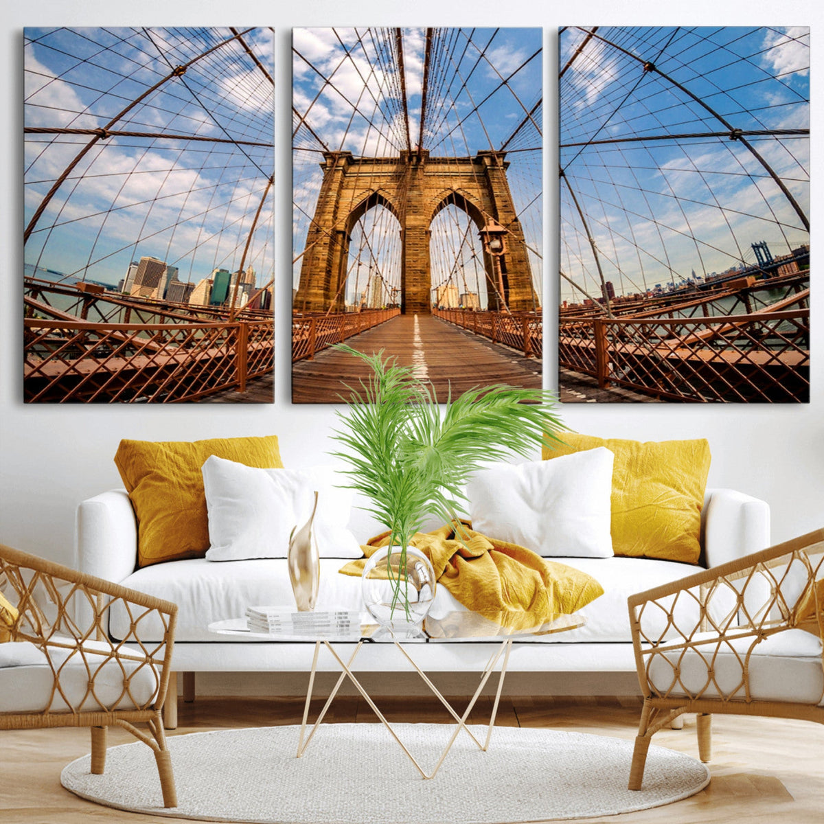 Brooklyn Bridge Manhattan Wall Art Canvas Print