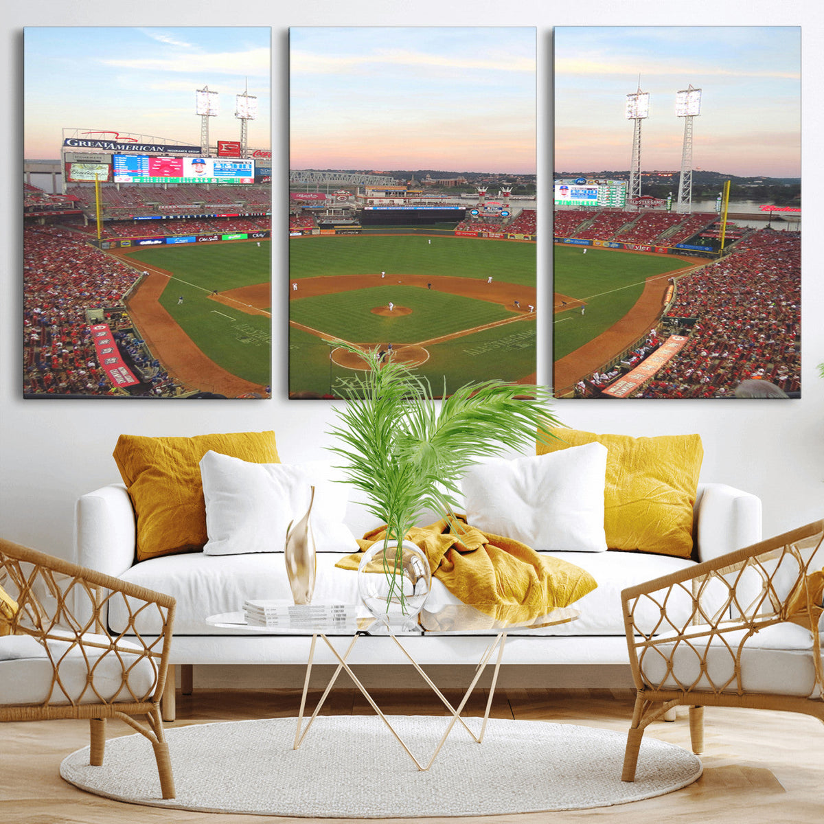Cincinnati Reds Baseball Print Canvas- Cincinnati
