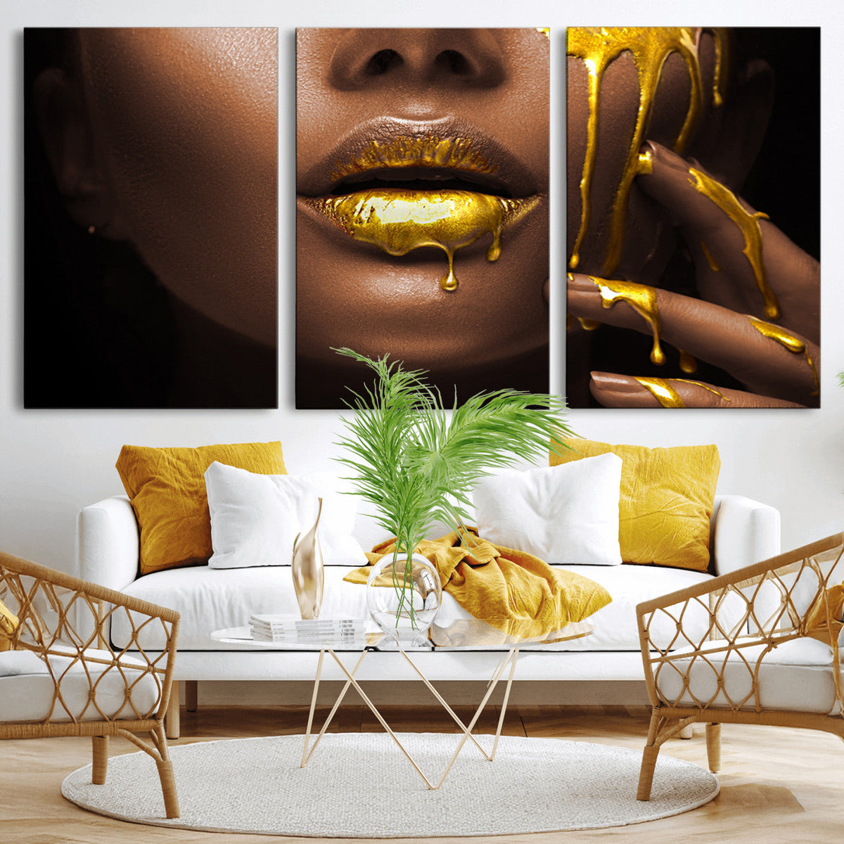 African American Art Black Woman Canvas Print, African Wall