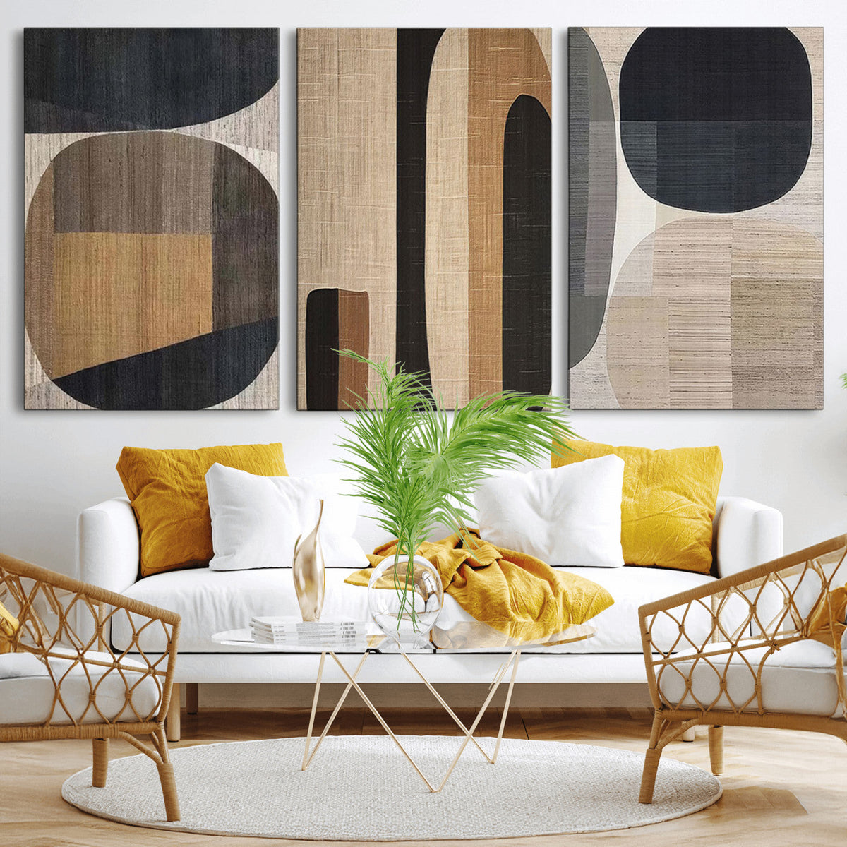 Wabi Sabi Canvas Print - Geometric Abstract Wall Art Canvas