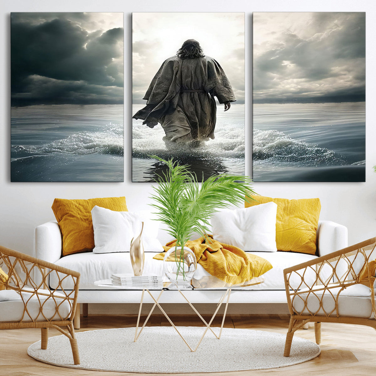 Jesus Walking on Water Wall Art | Canvas Print | Ready to