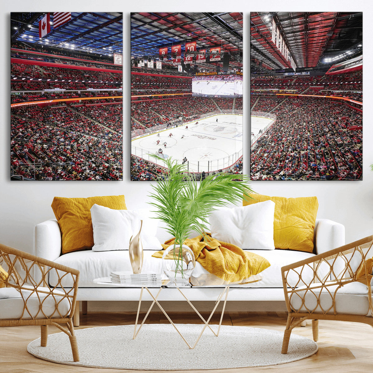 Barton Malow Little Caesars Arena Detroit Wall Art Canvas