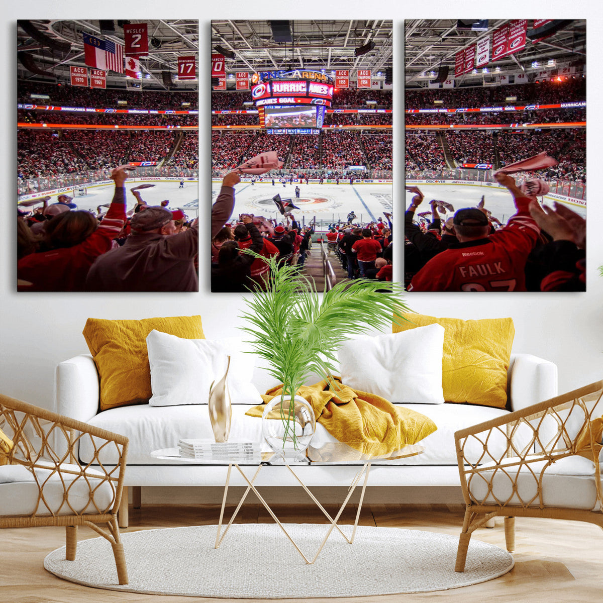 Carolina Hurricanes Ice Hockey Stadium Wall Art, Carolina