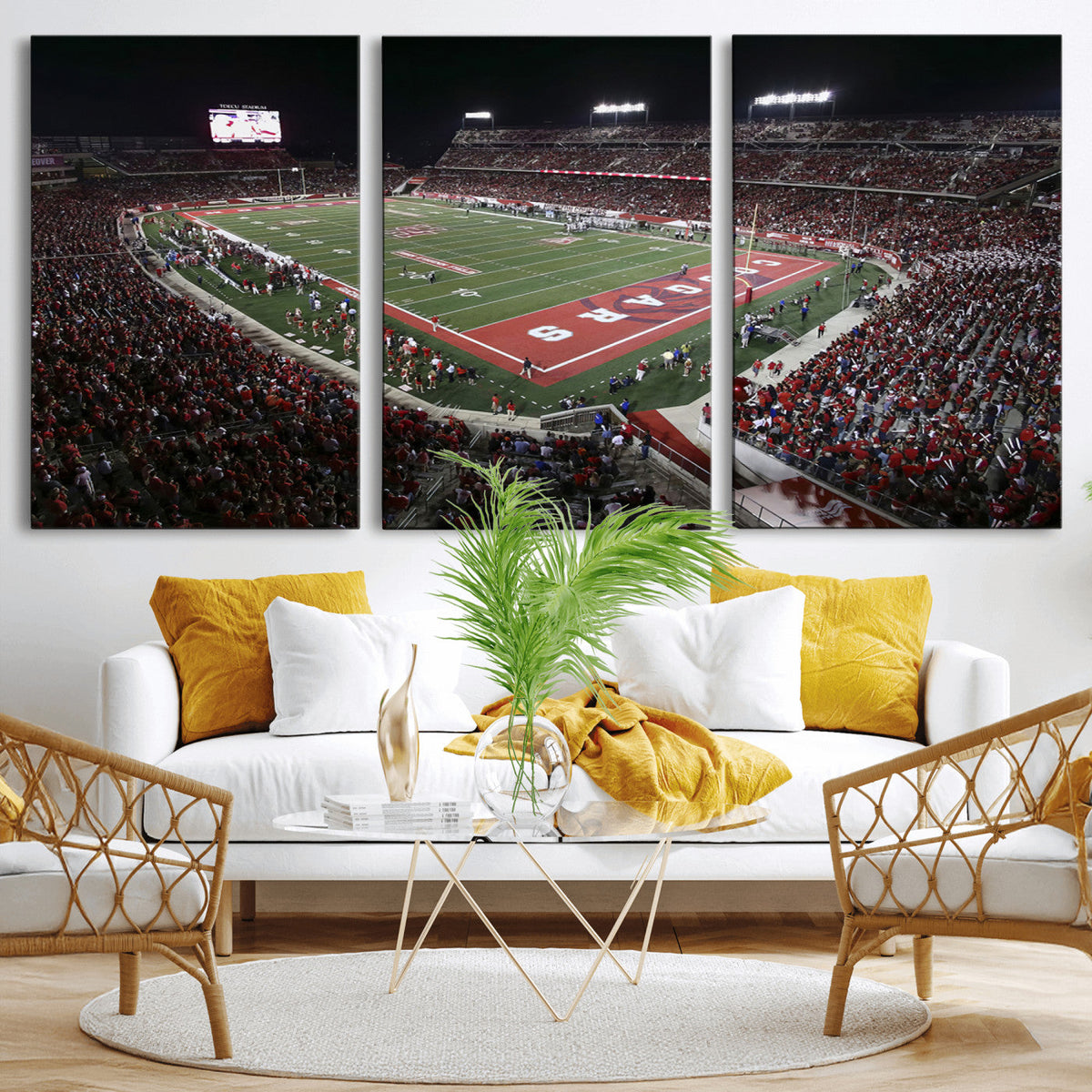 Houston Cougars Football Team Print - Houston TDECU Stadium