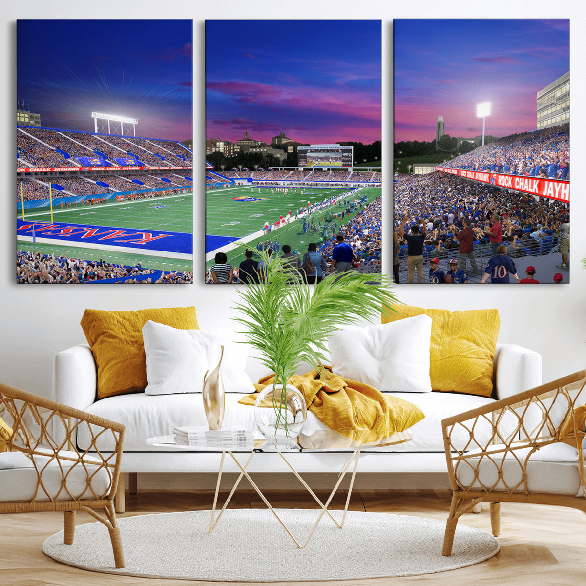 University of Kansas Jayhawks Football Team Print Canvas-