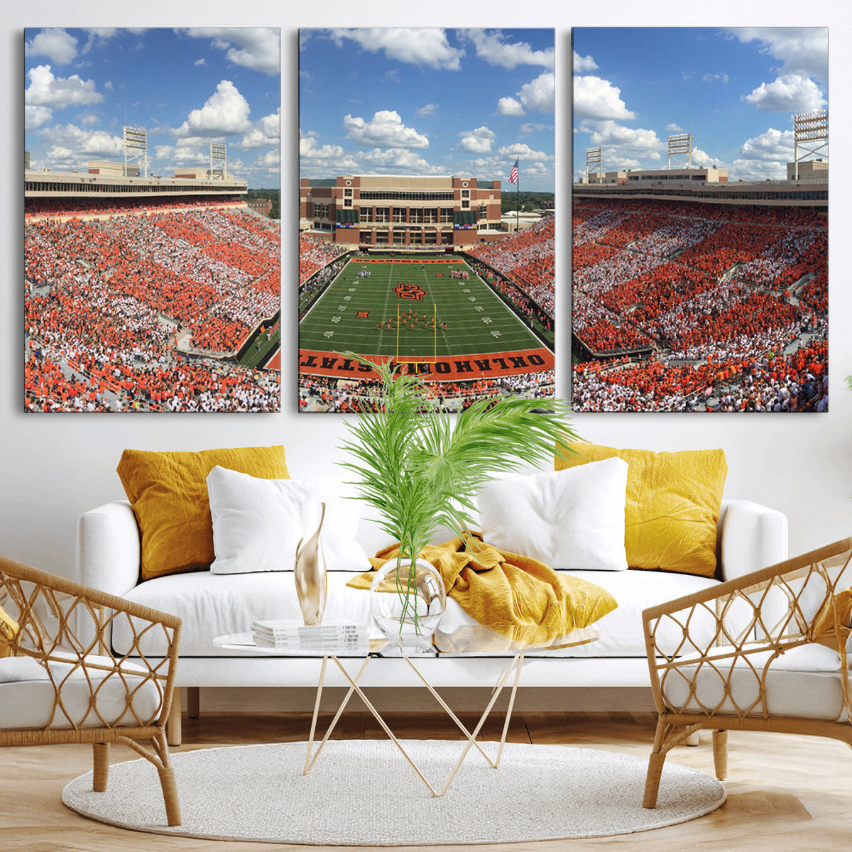 Oklahoma State Cowboys Football Team Print - Stillwater