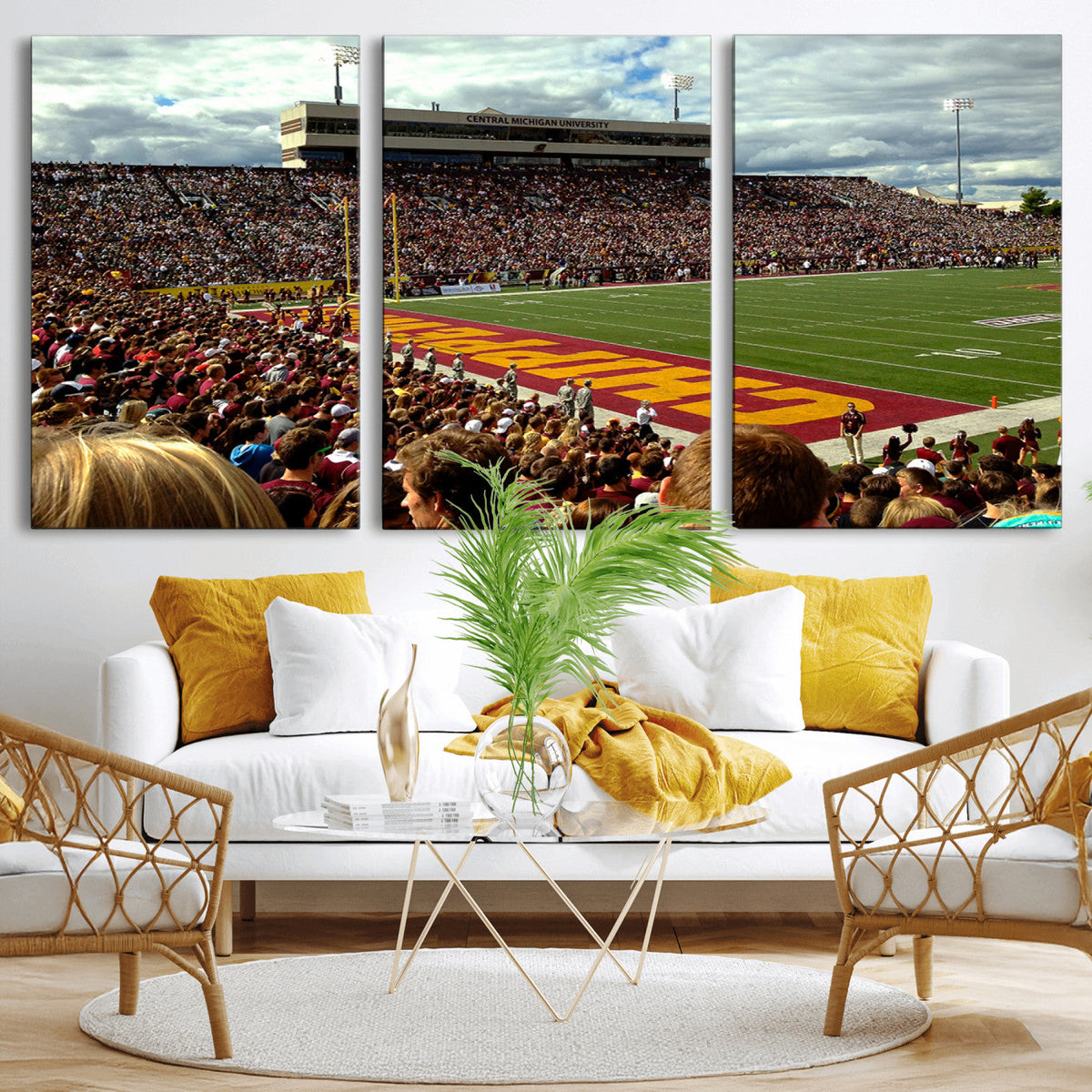 Central Michigan University Chippewas Football Team Print -