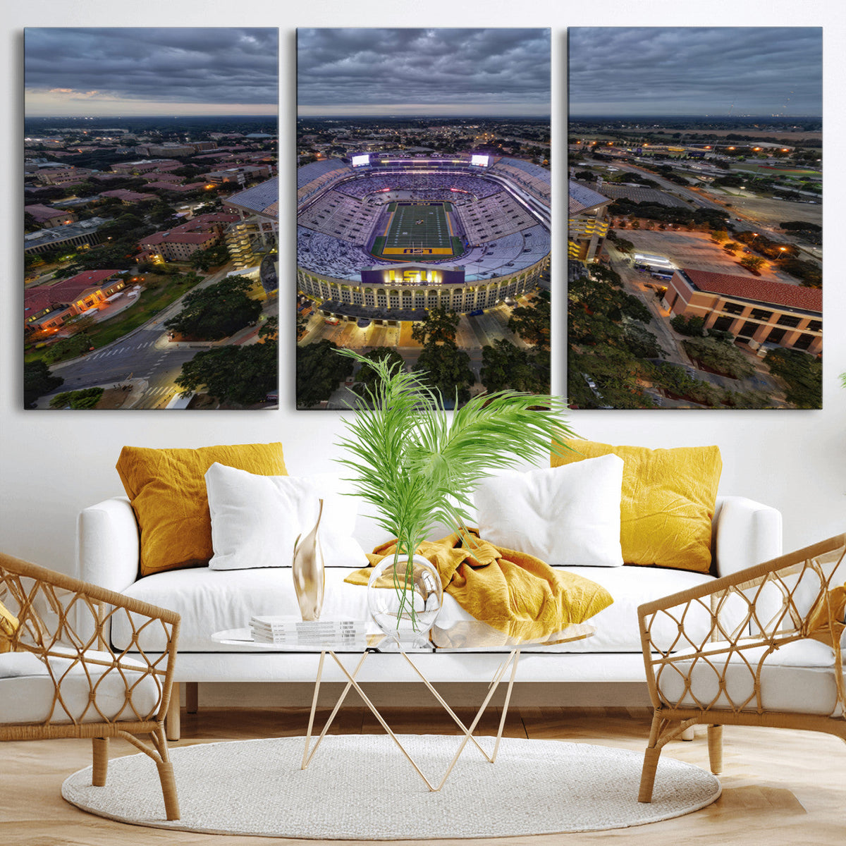 The Louisiana State University Tigers Football Team Print -