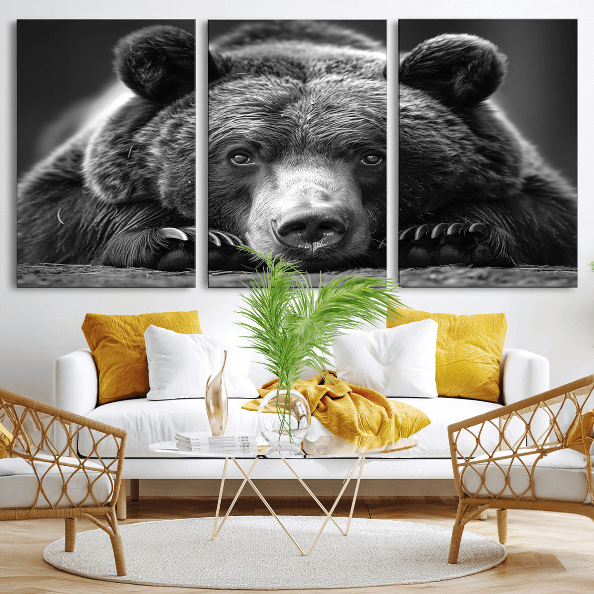 Resting Grizzly 399 Bear Canvas Print | Ready to Hang Wall