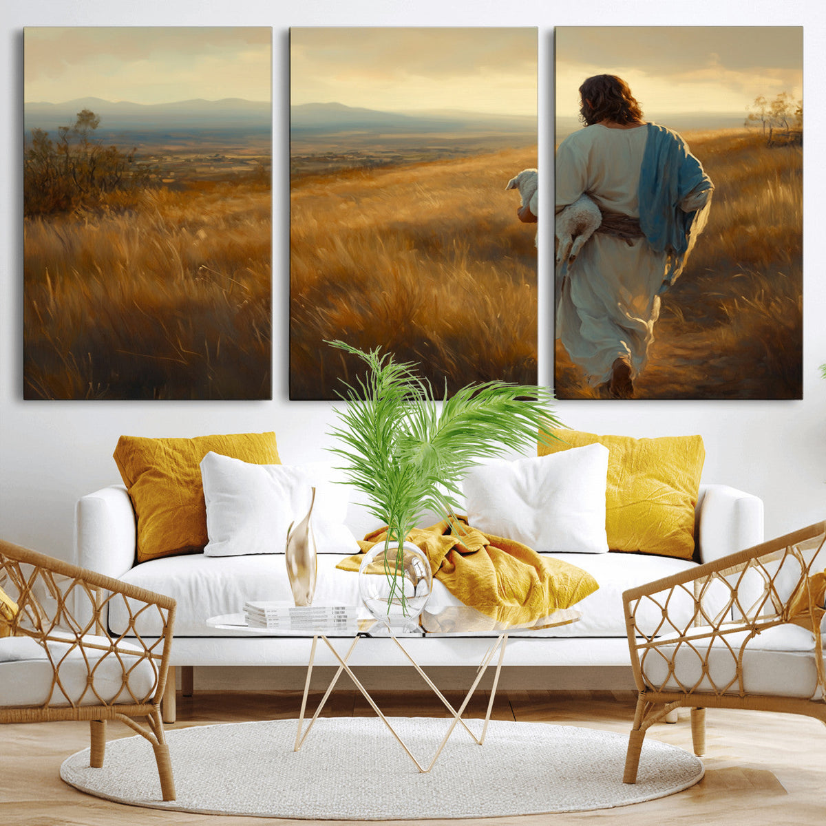 Jesus the Good Shepherd Wall Art Canvas Print -