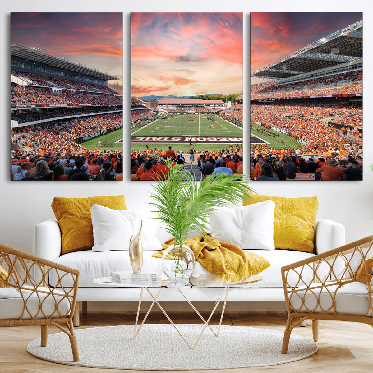 Oregon State Beavers Football Team Print - Corvallis Reser
