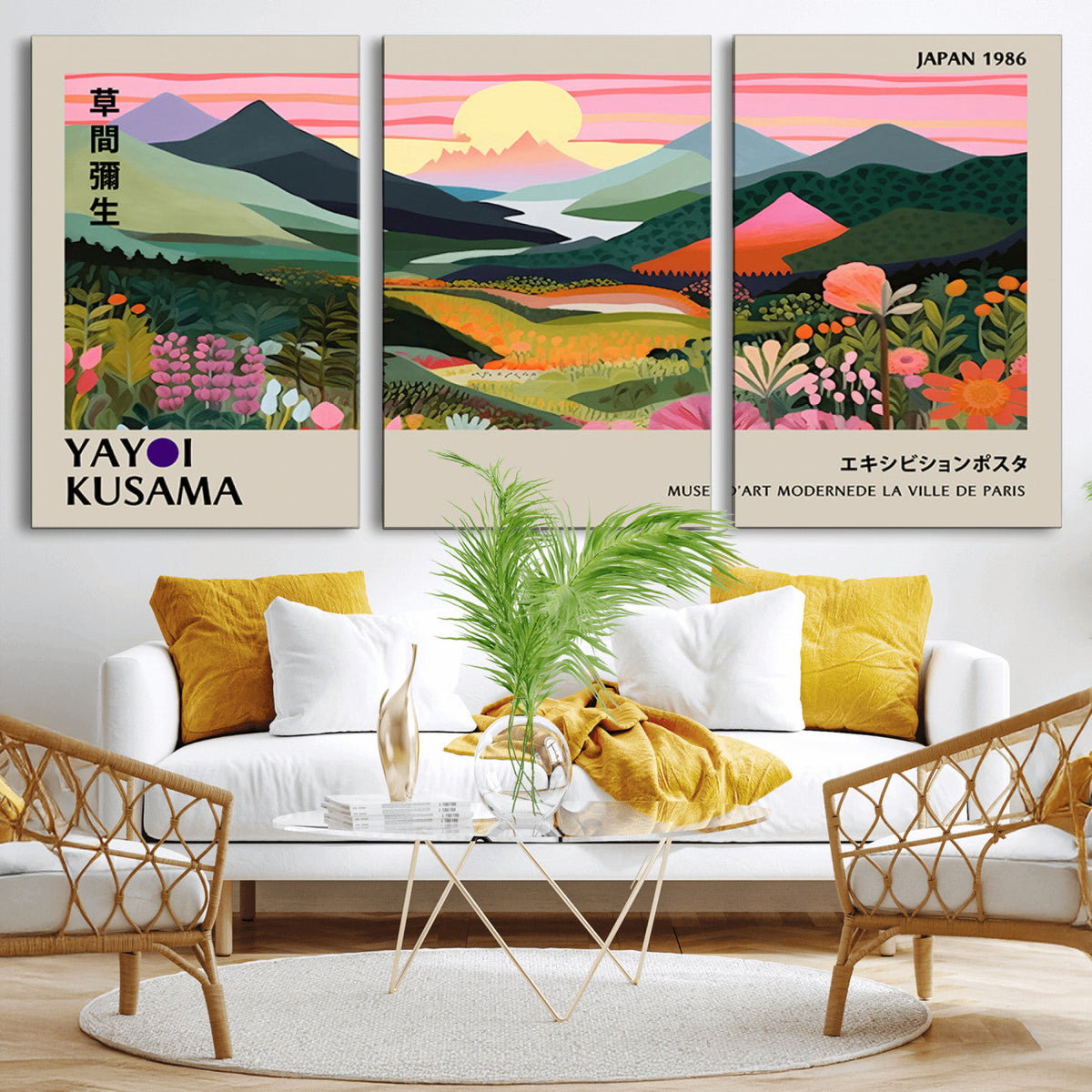 Yayoi Kusama 1986 Wall Art Print – Vibrant Abstract Japanese