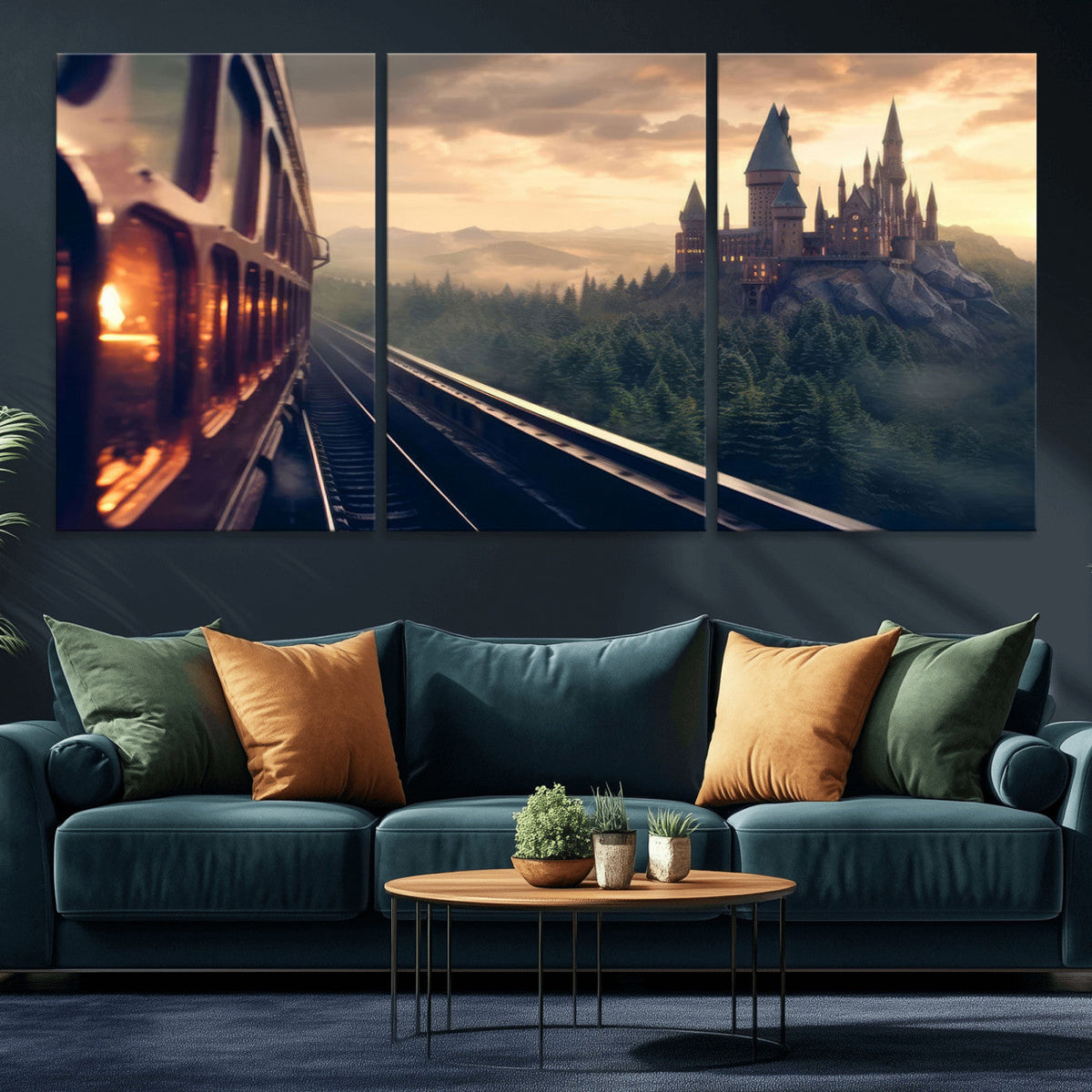 Harry Castle Wall Art Canvas Print, Wizard School Wall Art