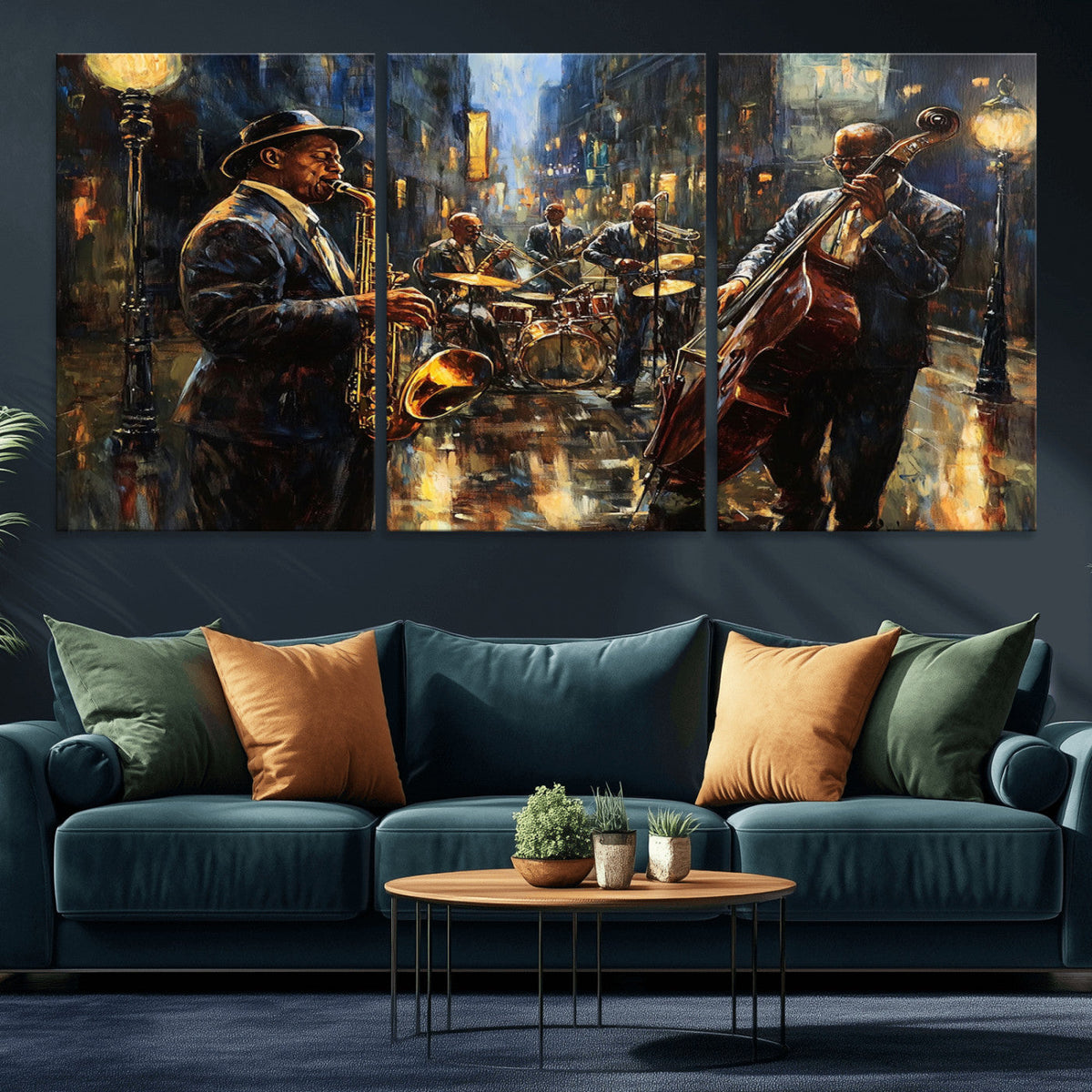 Jazz Canvas Wall Art Print – Abstract African American Music