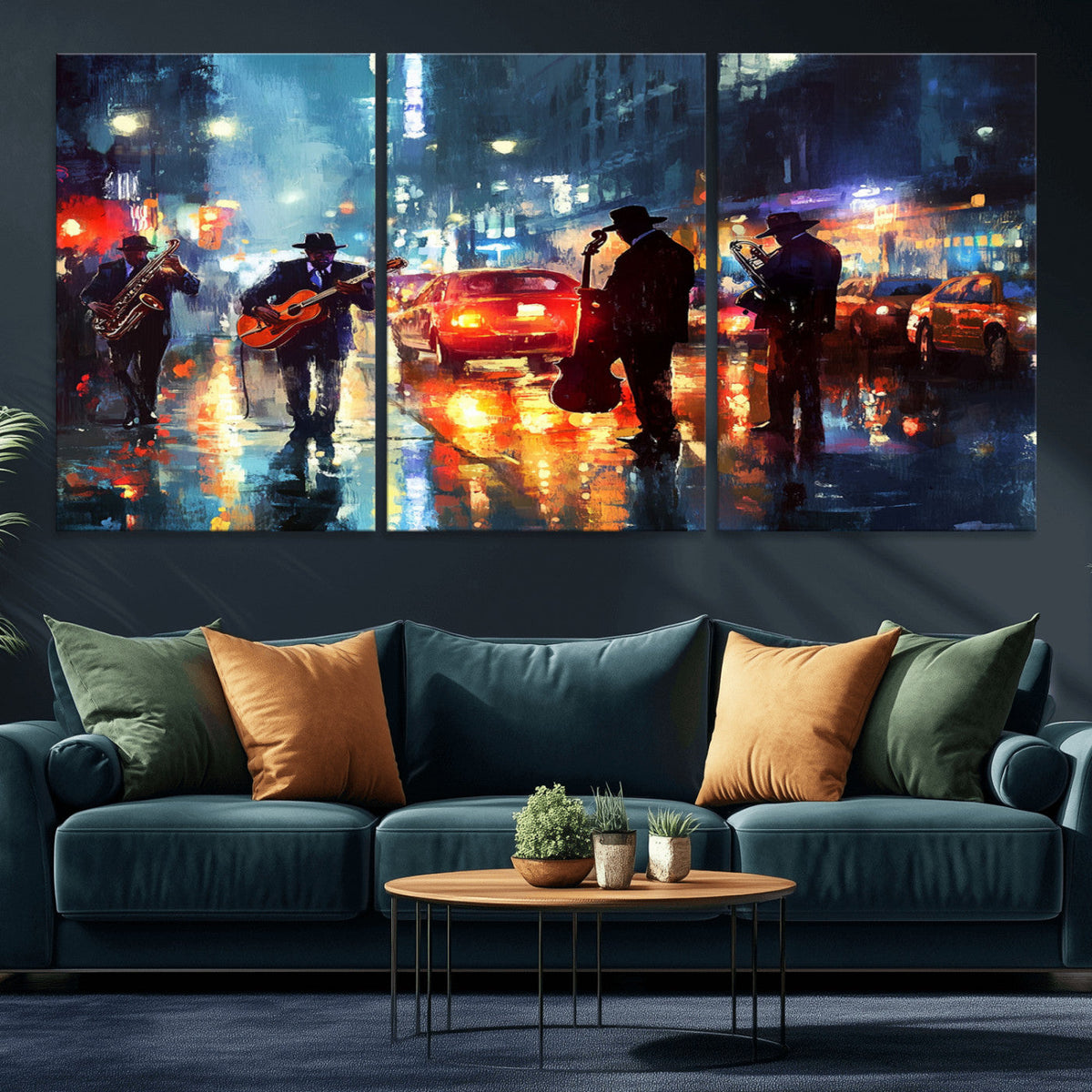 African American Jazz Canvas Wall Art Print – Abstract Music