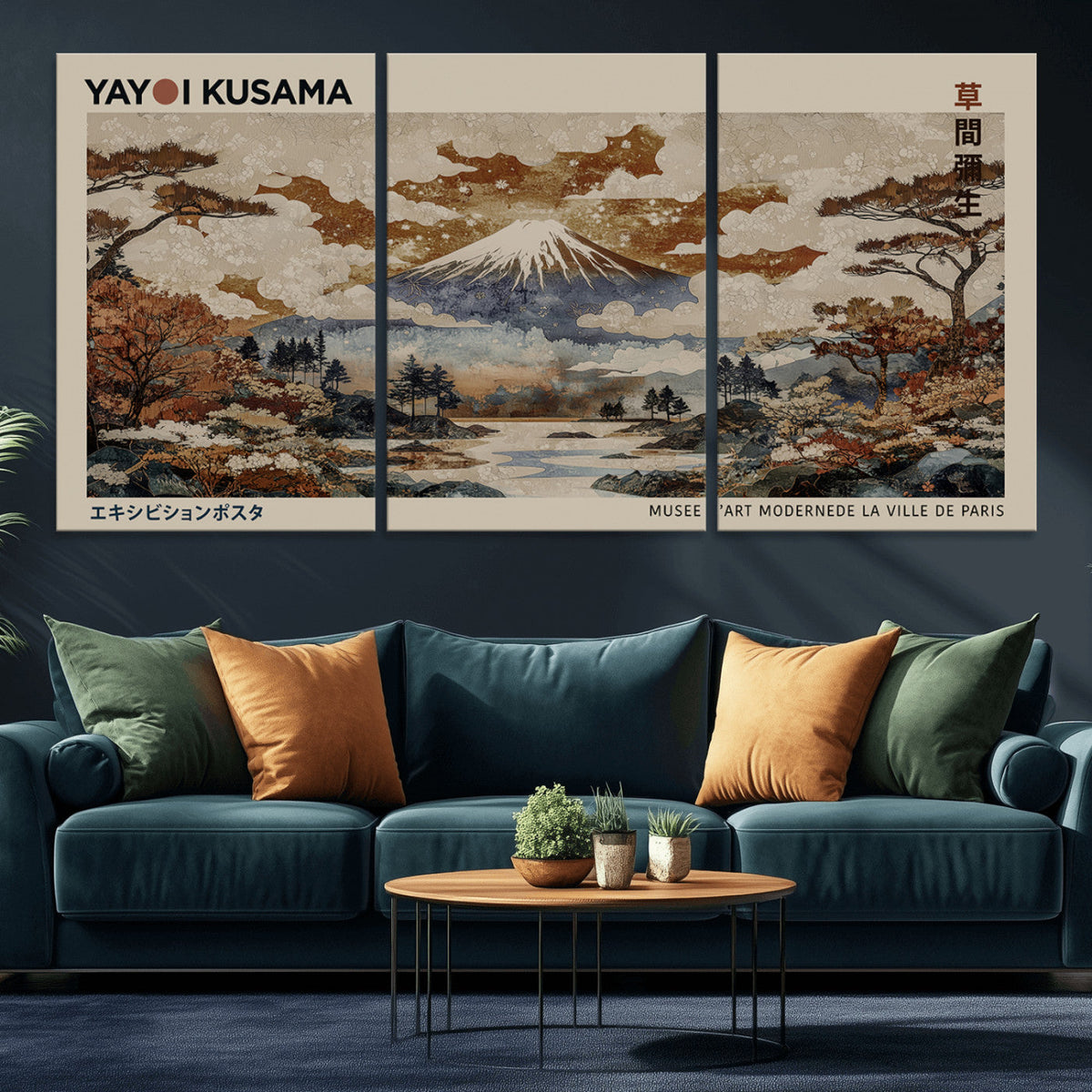 Yayoi Kusama Wall Art Canvas Print – Framed Modern Japanese