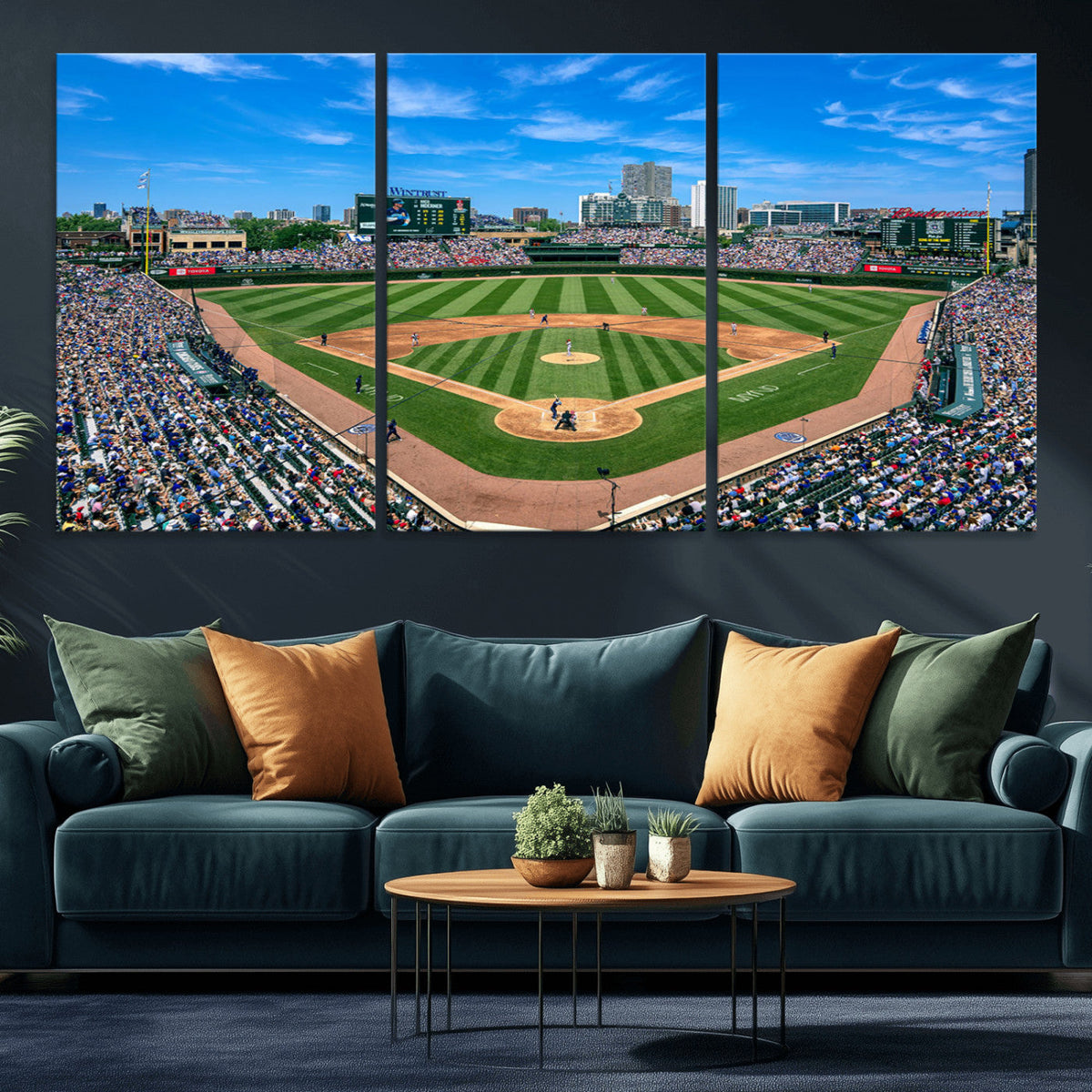 Wrigley Field Baseball Stadium Canvas Wall Art – Packed