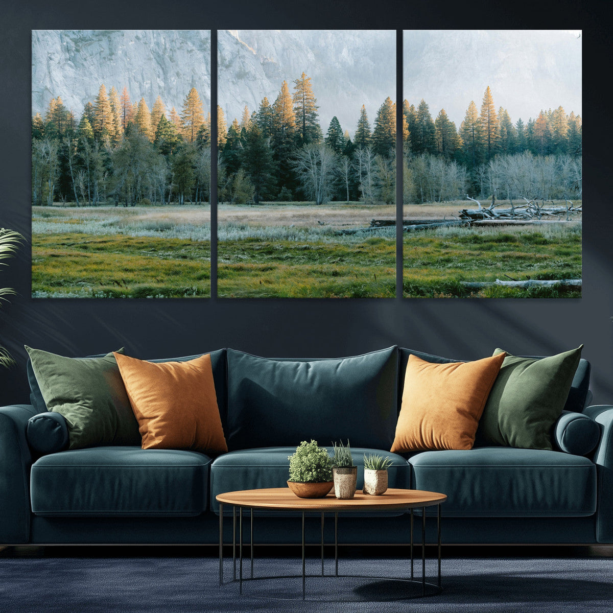Forest Meadow Wall Art Canvas Print, Pine Tree Landscape