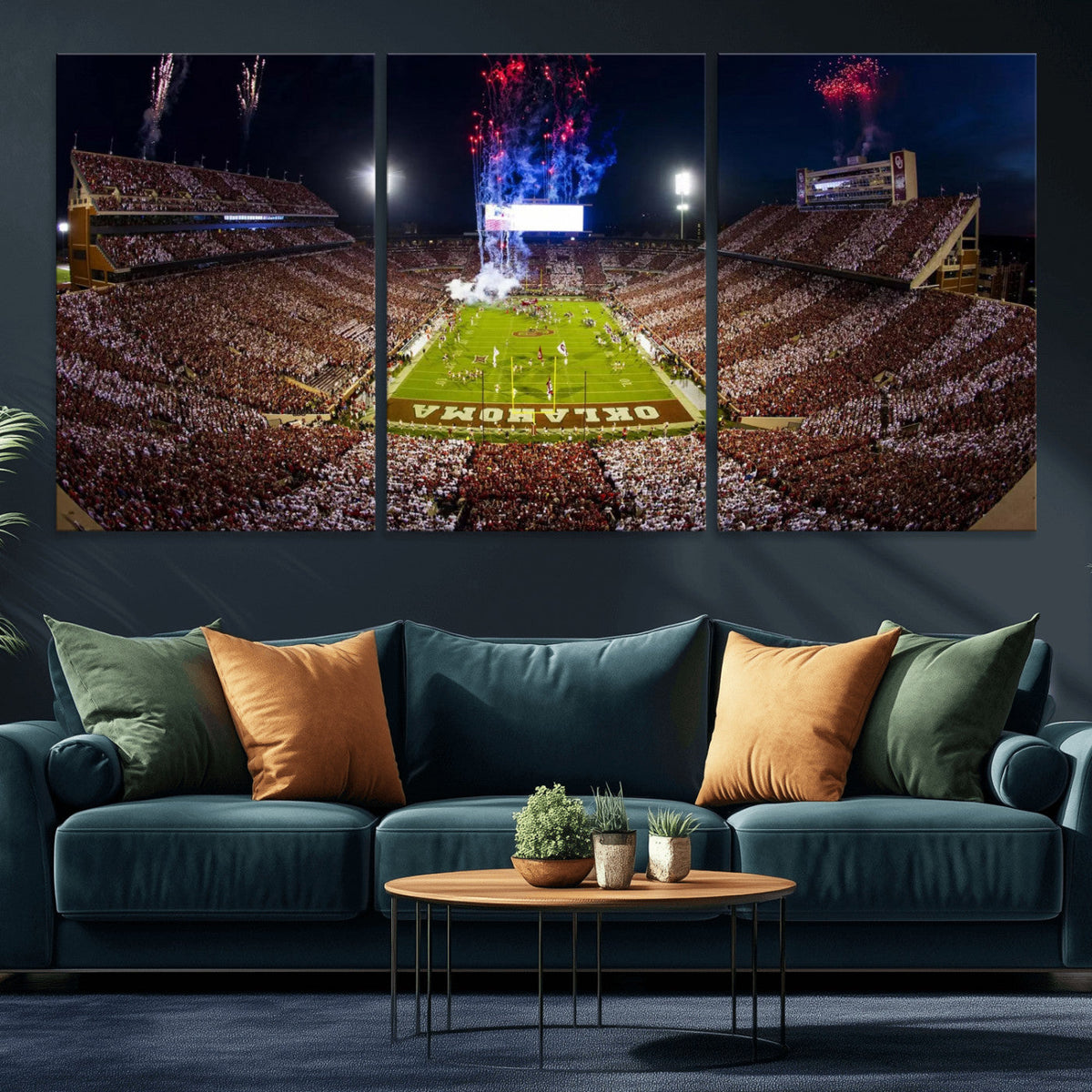 Oklahoma Memorial Stadium Wall Art Canvas Print – Oklahoma