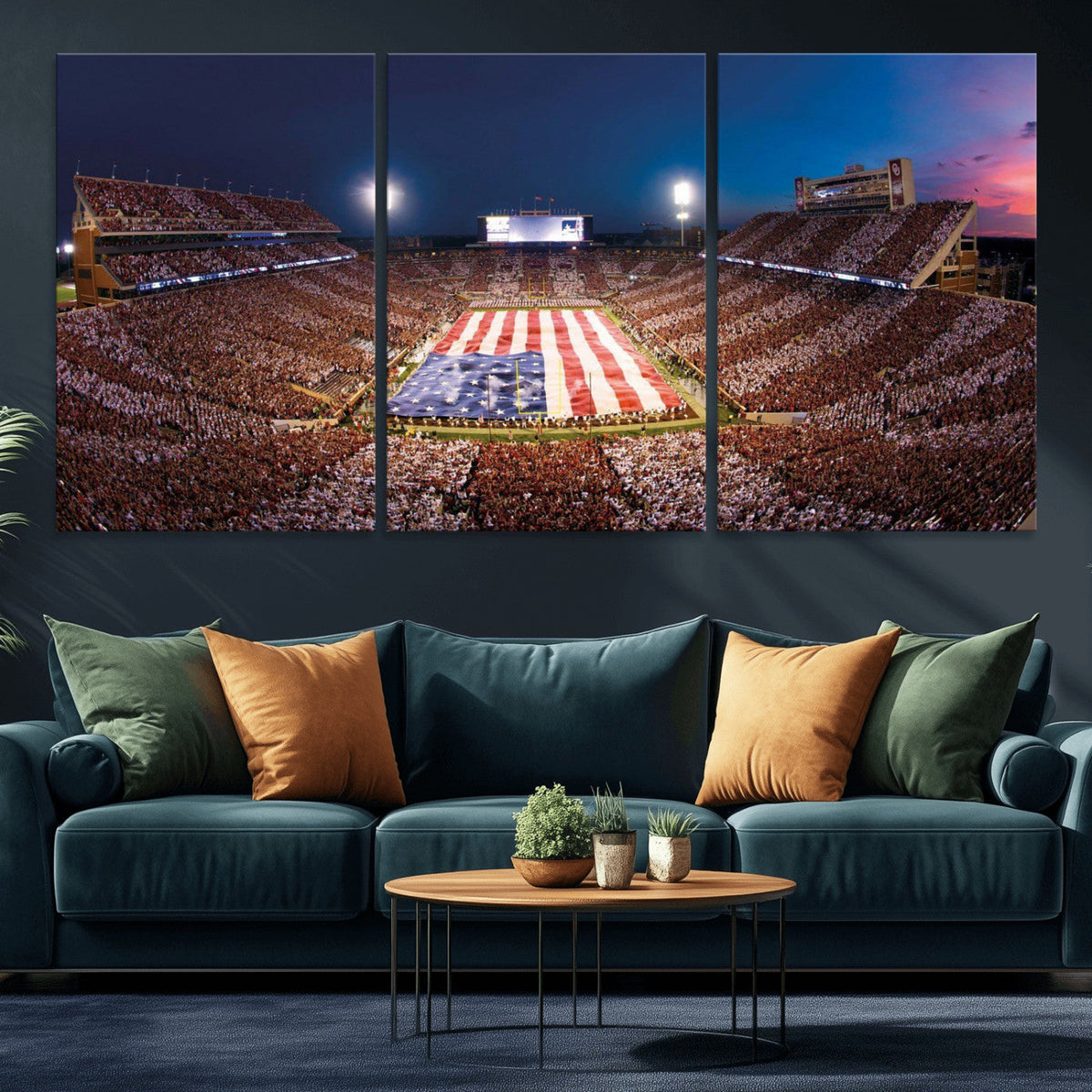 Oklahoma Memorial Stadium Wall Art Canvas Print – Oklahoma