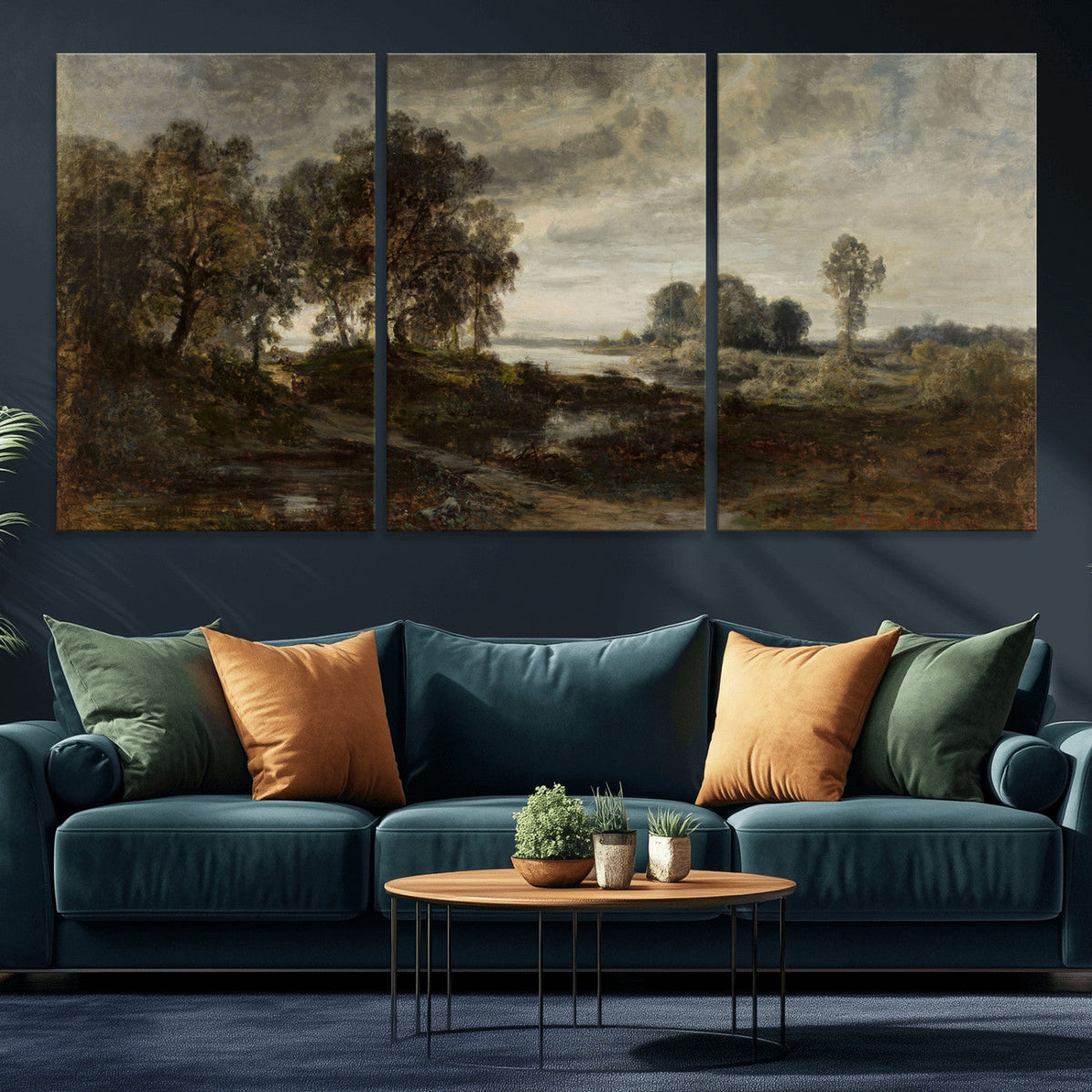 Adolf Dressler Landscape of the Oder River Wall Art Canvas