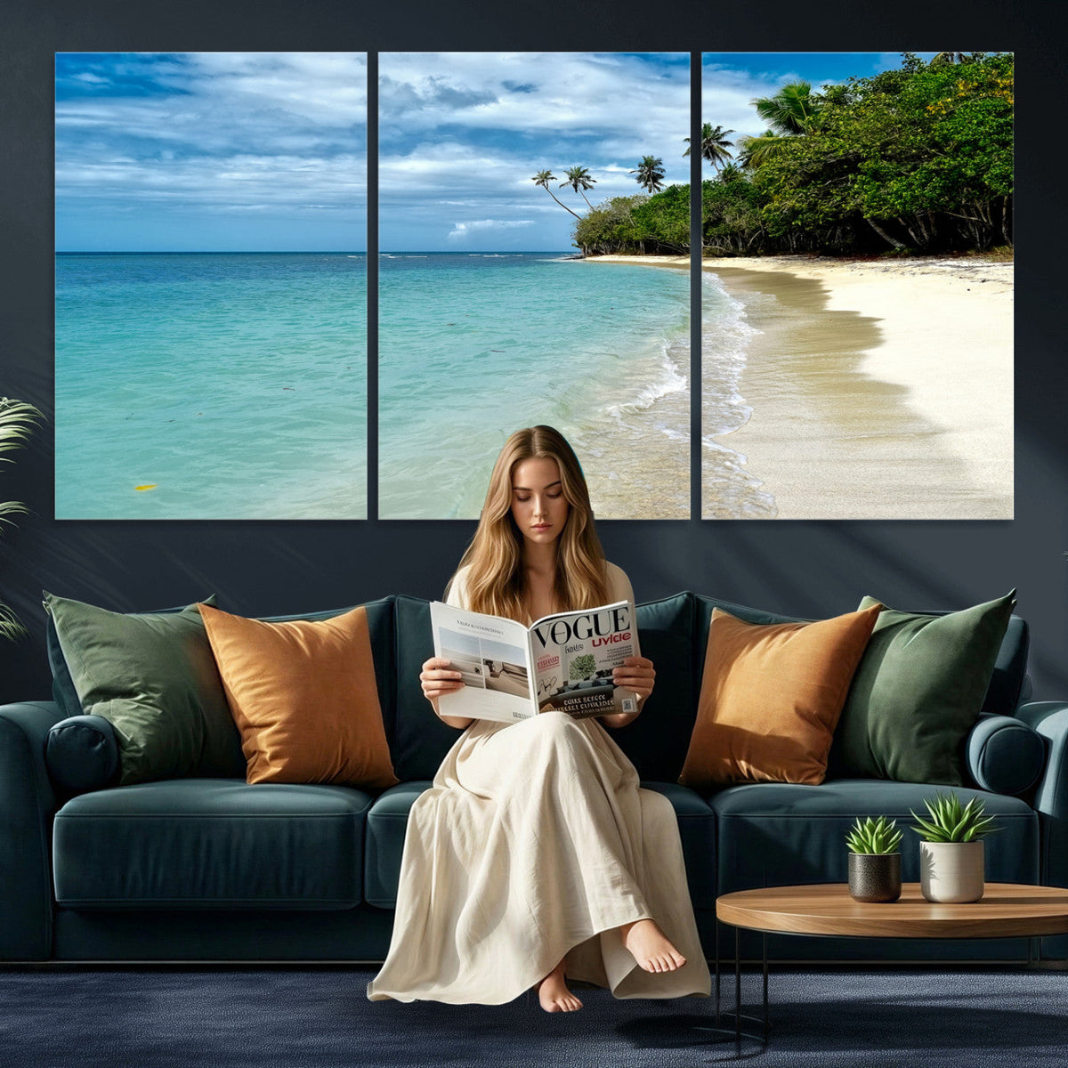 Puerto Rico Beach Paradise Wall Art – Tropical Coastal Print