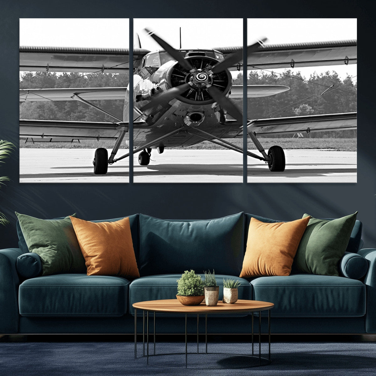 Wall Art Old War Plane Canvas Print
