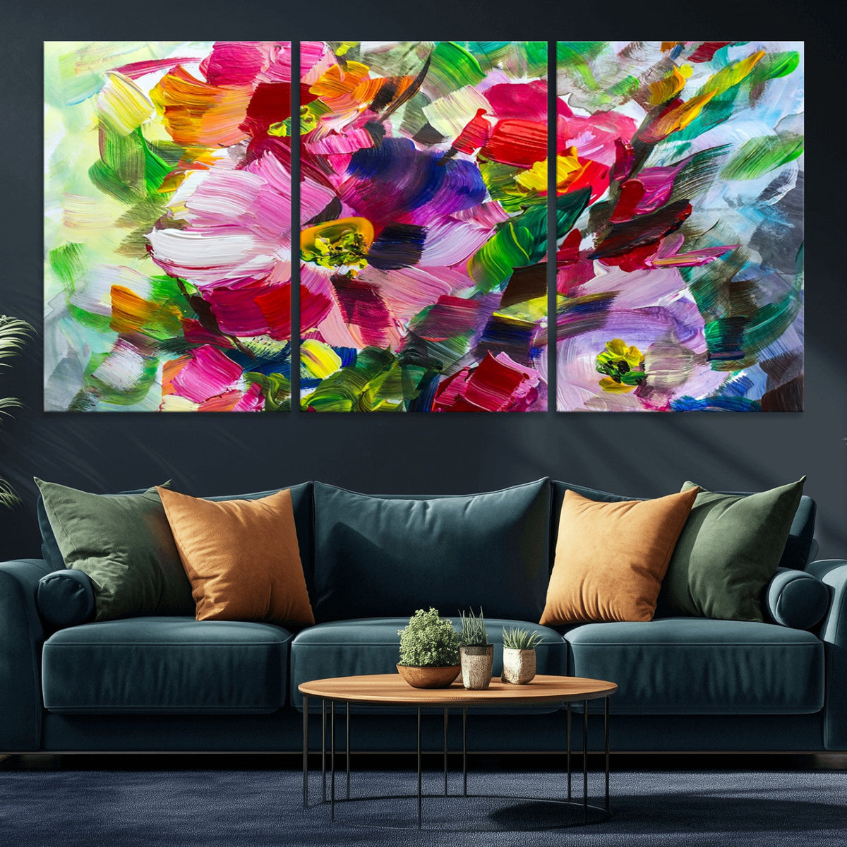Oil Flower Abstract Canvas Print